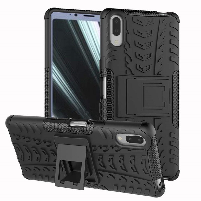 mobiletech-sony-l3-hybrid-kickstand-case-Black